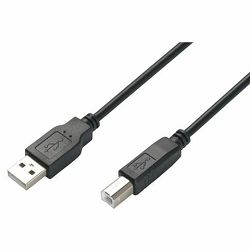 MS CABLE USB AM 2.0 -> USB BM, 2m, C-AB3200, crni