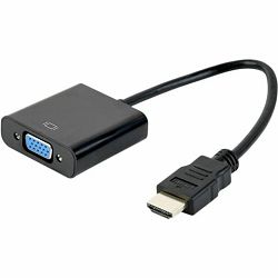 MS CABLE HDMI-> VGA F adapter, 20cm, 1080/30Hz, V-HV300, crni