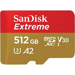 MEM SD MICRO 512GB Sandisk Extreme, A2, V30, U3
