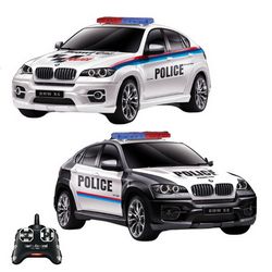 Auto na daljinsko upravljanje KAZOO 866-2404P-W, BMW X6, policijski, 1:24, bijela