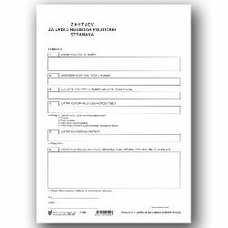 I-535 ZAHTJEV ZA UPIS U REGISTAR POLITIČKIH STRANAKA; List, 21 x 29,7 cm