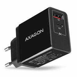 AXAGON ACU-PQ22 zidni punjač 1 x QC 3.0 i 1 x Type C, 22W, crni