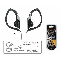 PANASONIC slušalice RP-HS34E-K crne,  in ear, sportske