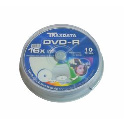 TRAXDATA OPTIČKI MEDIJ DVD-R PRINTABILNI CAKE 10