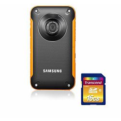 SAMSUNG kamera HMX-W300YP + 16GB SD kartica