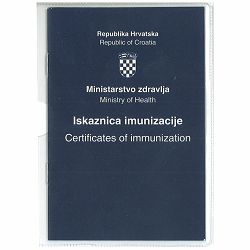 III-6-87/A ISKAZNICE IMUNIZACIJE (Obrazac 5); Knjižica 12 stranica + PVC ovitak, 9,5 x 14 cm