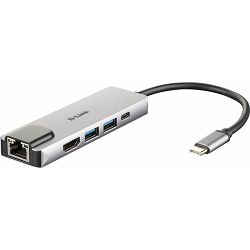 D-Link DUB-M520, 5‑in‑1 USB‑C Hub sa HDMI/Ethernet i napajanjem