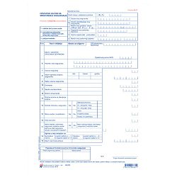 M-1 P PRIJAVA O POČETKU OSIGURANJA; Komplet 3 lista, 21 x 29,7 cm