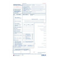 M-1 P PRIJAVA O POČETKU OSIGURANJA; Komplet 3 lista, 21 x 29,7 cm