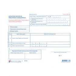 M-12 P PRIJAVA O PRESTANKU POSLOVANJA OBVEZNIKA DOPRINOSA; Komplet 2 lista, 21 x 14,8 cm