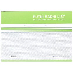 VI-26 PUTNI RADNI LIST ZA TERETNO MOTORNO VOZILO; Blok 2 x 50 listova, 29,7 x 21 cm