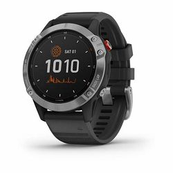 Garmin fenix 6 SOLAR Silver crni remen