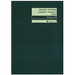 VII-51 KNJIGA POPISA O NABAVI I PRODAJI ROBE (Obrazac KP); Knjiga 2 x 50 listova, 21 x 29,7 cm