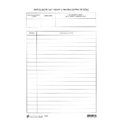 IX-280 PREGLEDNI LIST UPISA U REGISTARSKI ULOŽAK; List, 21 x 29,7 cm