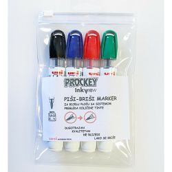 Marker Uni pak pwb-202 za bijelu ploču crni, crveni, plavi, zeleni 4/1