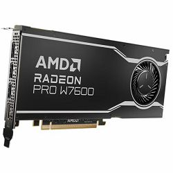 AMD GPU W7600 8GB GDDR6 128bit, 20Tflops, 4x DP 2.1, active fan, RDNA3