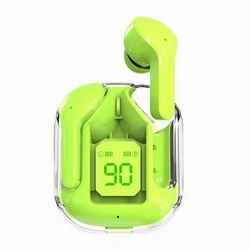 Slušalice ADDA TWS-003-GN, Crystal TWS, inear, AAC, bluetooth 5.1, zelene