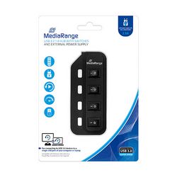 MediaRangeUSBHUB3.0,4PORTNISODVOJENIMPREKIDAČEMINAPAJANJEM,MRCS505