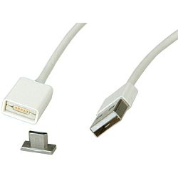 Roline USB2.0 magnetski kabel TIP A(M) na Micro B(M), 1.0m, bijeli