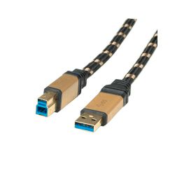 Roline GOLD USB3.0 kabel TIP A/B M/M, 1.8m, crno/zlatni