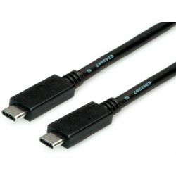 Roline USB-C na USB-C Gen2 kabel (M/M), PD, 20V/5A, 1.0m, crni