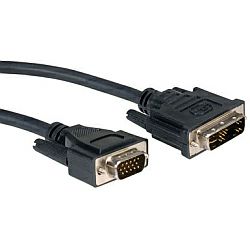 Roline DVI kabel, DVI-A (12+5) - HD15, M/M, 2.0m, crni