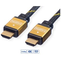 Roline GOLD HDMI kabel sa mrežom, M/M, 2.0m 