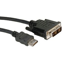 Roline DVI kabel, DVI-D (18+1) - HDMI, M/M, 3.0m, crni