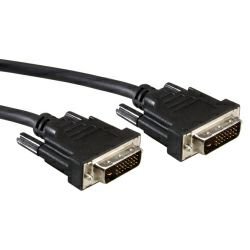 Roline DVI kabel, DVI-D (24+1) Dual Link, M/M, 15m, crni