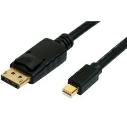 Roline Mini DisplayPort kabel v1.4, mDP-DP M/M, 8K, 1.0m, crni