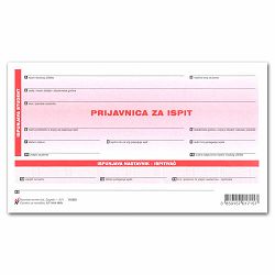 XI-9-16/A PRIJAVNICA ZA POLAGANJE ISPITA; List, 17 x 9,8 cm