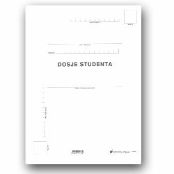 XI-9-20 DOSJE STUDENTA; Mapa, 23,5 x 32 cm