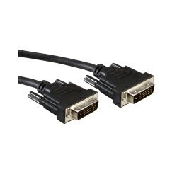 Roline VALUE DVI kabel, DVI-D (24+1) Dual Link, M/M, 1.0m, crni