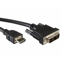 Roline VALUE DVI kabel, DVI-D (18+1) - HDMI, M/M, 5.0m, crni