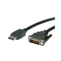 Roline VALUE DisplayPort kabel, DP - DVI-D (24+1), M/M, 1.0m, crni