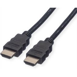 Roline VALUE Ultra HD 8K HDMI kabel sa mrežom, M/M, crni, 0.5m