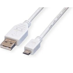 Roline VALUE USB2.0 kabel TIP A(M) na Micro B(M), 0,15m