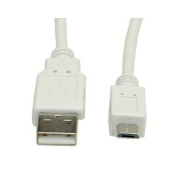 Roline VALUE USB2.0 kabel TIP A(M) na Micro B(M), 1.8m, bijeli