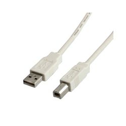 Roline VALUE USB2.0 kabel TIP A-B M/M, 3.0m, bijeli