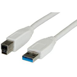 Roline VALUE USB3.0 kabel TIP A-B M/M, 3.0m, bijeli