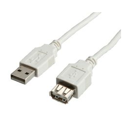 Roline VALUE USB2.0 kabel TIP A-A M/F, 0.8m, bijeli (produžni)