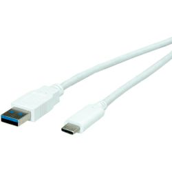 Roline VALUE USB3.0 kabel, A-C, M/M, 0.5m, bijeli