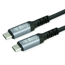 Roline VALUE Cable USB4 Gen3x2, with Emark, C–C, M/M, 240W, black, 1 m