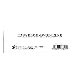 XII-13 KASA BLOK (DVODJELNI); Blok 100 listova, 10 x 5 cm