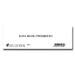 XII-13/A KASA BLOK (TRODJELNI); Blok 100 listova, 15 x 5 cm