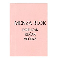 XII-20 MENZA BLOK "DORUČAK, RUČAK I VEČERA"; Blok 31 listić, 7 x 10 cm
