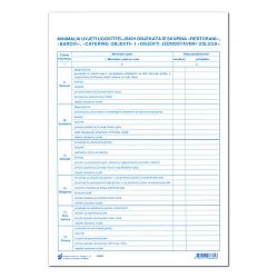 XII-74 MINIMALNI UVJETI UGOSTITELJSKOG OBJEKATA IZ SKUPINE "RESTORANI", "BAROVI", "CATERING OBJEKTI" I " OBJEKTI JEDNOSTAVNIH USLUGA"; Komplet 10 stranica, 21 x 29,7 cm