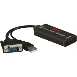 Roline adapter/kabel VGA+Audio - HDMI, M/F, 7.1ch audio pretvarač, 0.15m