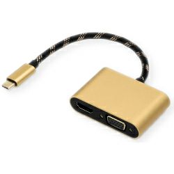 Roline GOLD adapter USB3.1 Type C - VGA/HDMI (M/F)