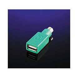 Roline VALUE adapter PS/2 - USB2.0, M/F, zeleni